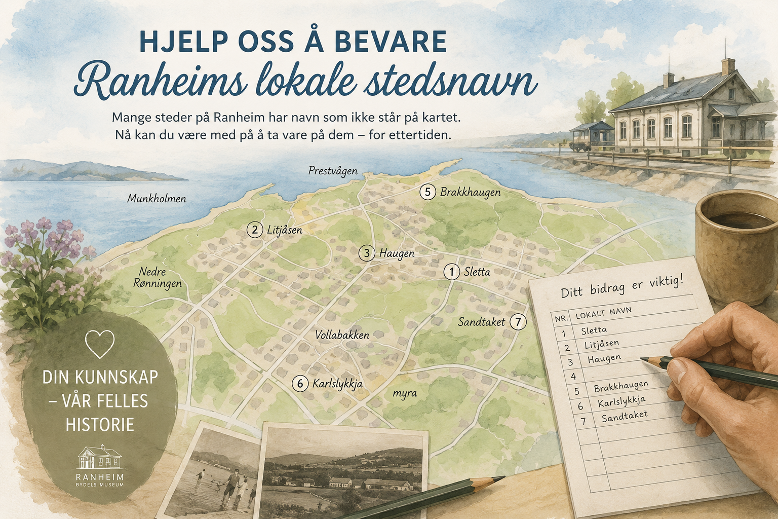 Hjelp oss å bevare Ranheims lokale stedsnavn